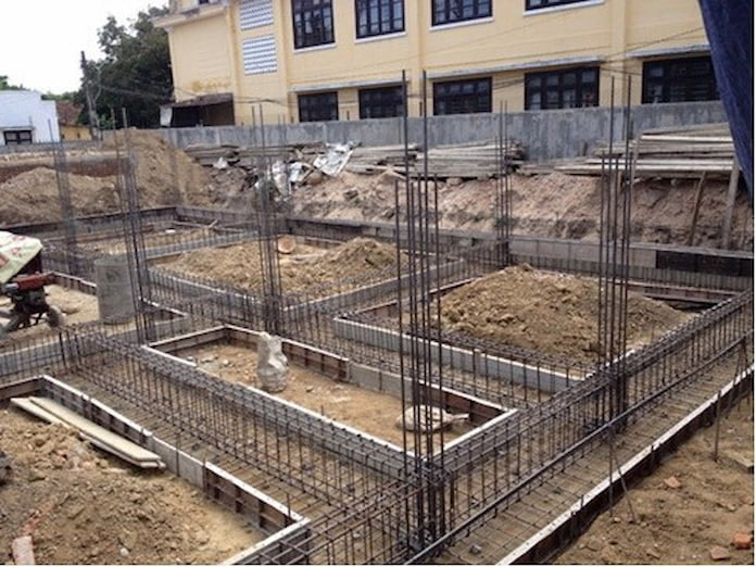 
Ảnh 4: Để tính chi phí của bảng kê nguyên vật liệu xây nhà, cần tính được tổng chi cho phần móng nhà
