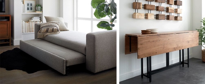 
Ảnh 2: Các món đồ nội thất thông minh như sofa giường, bàn gấp gọn giúp tiết kiệm không gian cho căn nhà của bạn
