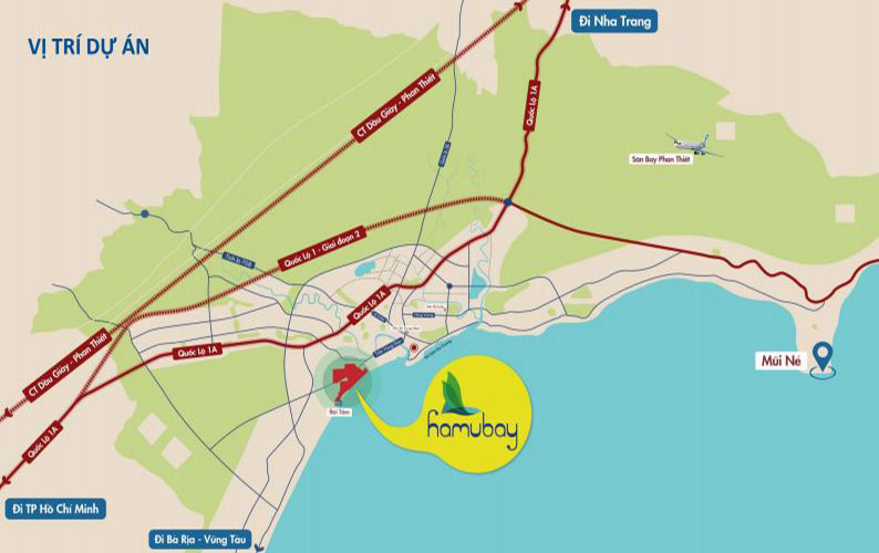 
Vị trí dự án Hamubay Phan Thiết
