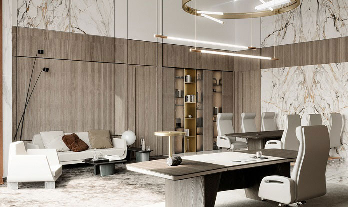 
Ảnh 29: Văn phòng phong cách Luxury thể hiện sự đẳng cấp, sang trọng
