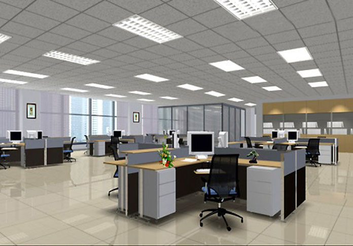 
Ảnh 5: Thiết kế hệ thống đèn trần văn phòng
