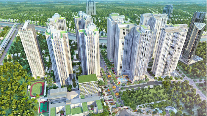 Phối cảnh tổng thể của chung cư Goldmark City nổi tiếng hàng đầu Hà Nội