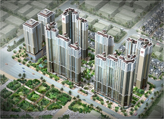 Phối cảnh tổng thể của Khu chung cư Hyundai Hill State