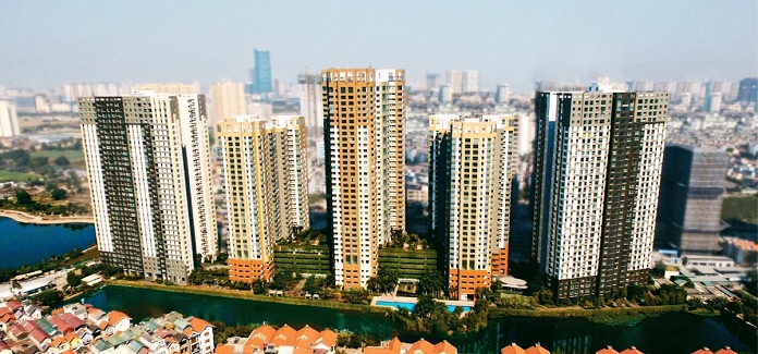 Chung cư Mulberry Lane bao gồm năm tòa tháp cao 35 tầng