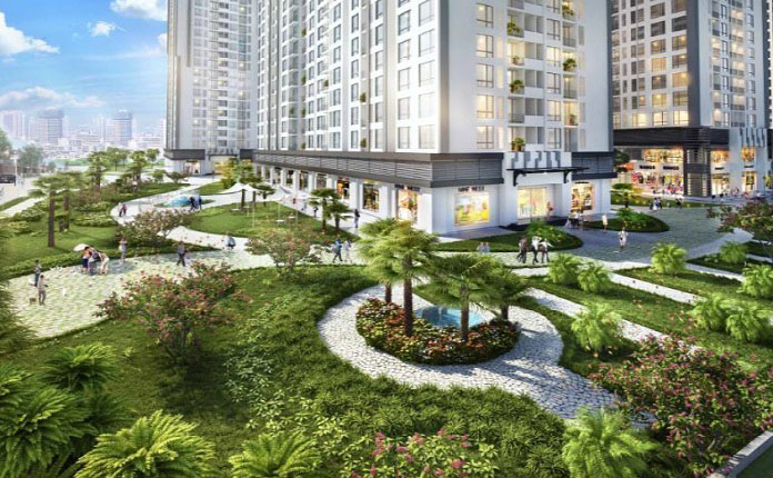 Căn hộ chung cư cao cấp Hà Nội sở hữu mảng xanh công viên trong lành và ấn tượng