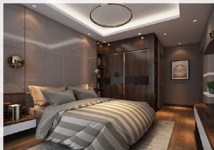 
Nội thất phòng ngủ được thiết kế theo kiểu Hàn Quốc với gam màu trung tính
