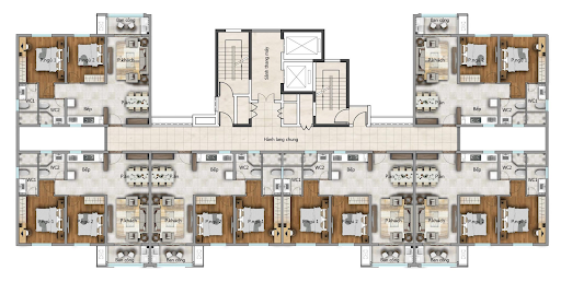 Mặt bằng tổng thể của dự án với nhiều ấn tượng
