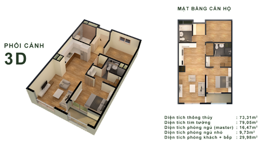 
Căn hộ hạng B trong chung cư Booyoung
