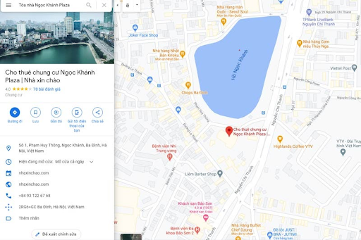Có vị trí đắc địa nằm trên đường Phạm Huy Thông trung tâm quận Ba Đình sầm uất, không gian rộng thoáng