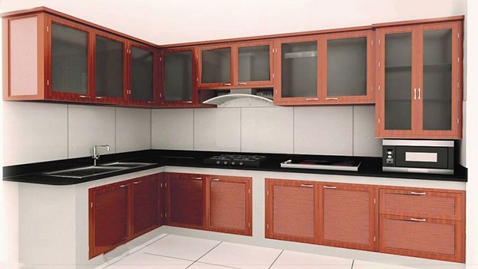 
Mẫu thiết kế phòng bếp nhà cấp 4 bằng kính hiện đại
