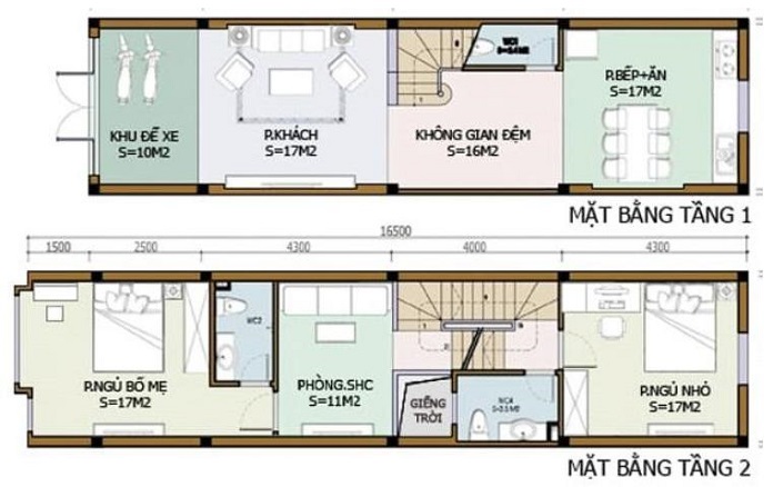 
Mặt bằng các tầng
