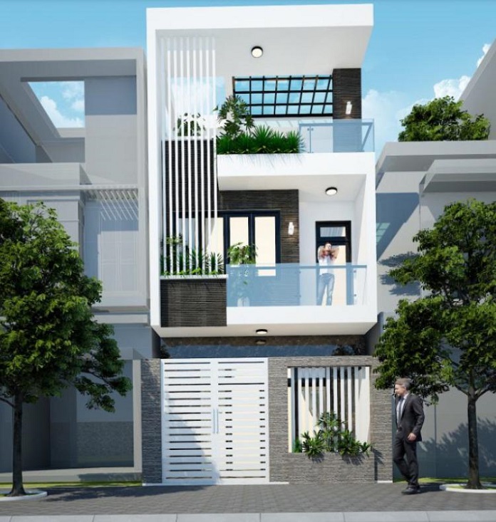 
Phối cảnh nhà 1 trệt 1 lầu 1 tum
