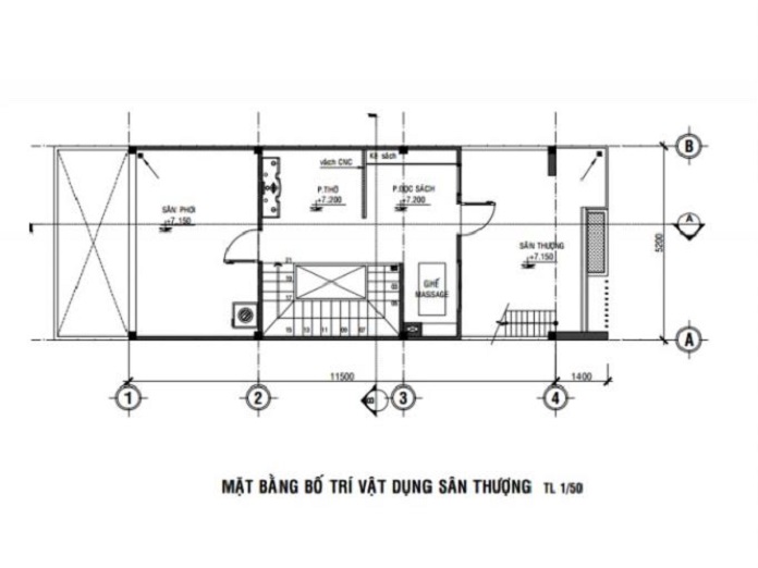 
Mặt bằng sân thượng
