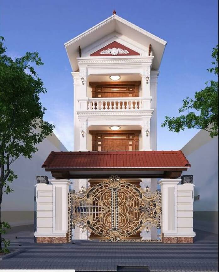 
Nhà ống 3 tầng kiểu Pháp hiện đại
