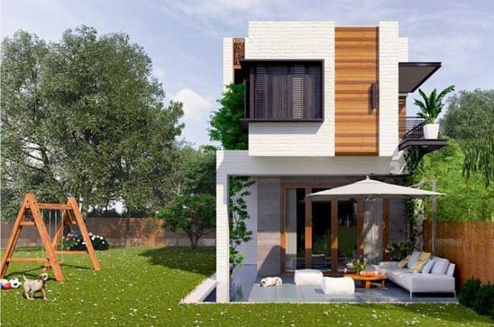 
Phối cảnh nhà 1 trệt 1 lầu hiện đại gần gũi thiên nhiên
