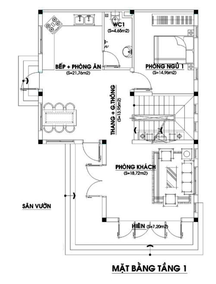 Bản vẽ tầng 1