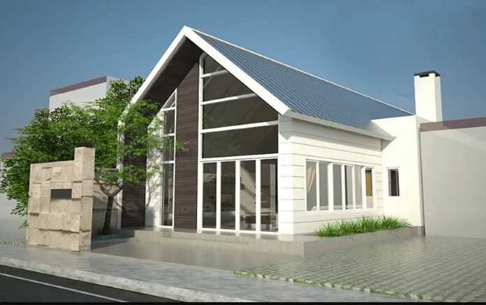 Mặt tiền giản đơn, sang trọng của mẫu nhà 1 tầng hiện đại
