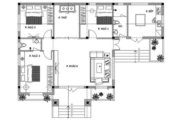 
Cách sắp xếp chức năng trong nhà cấp 4 ở nông thôn
