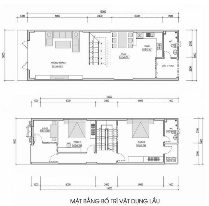 
Mặt bằng các tầng

