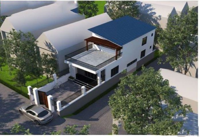 Phối cảnh sang trọng của nhà ở 500 triệu có gác lửng