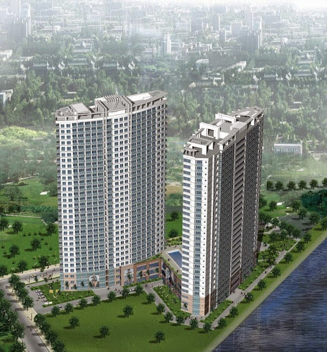 
Khu đô thị Sails Tower nằm ngay bên dòng sông Nhuệ
