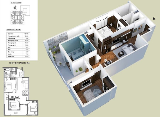 
Mặt bằng căn hộ A4
