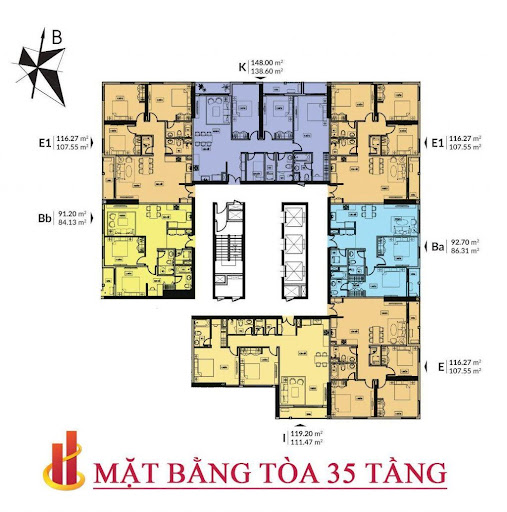 
Mặt bằng tòa 35 tầng
