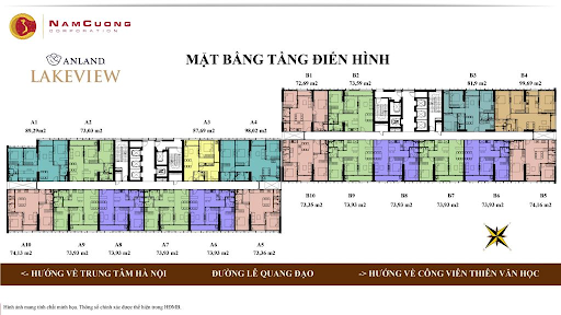 
Mặt bằng tổng thể của dự án Anland Lake View
