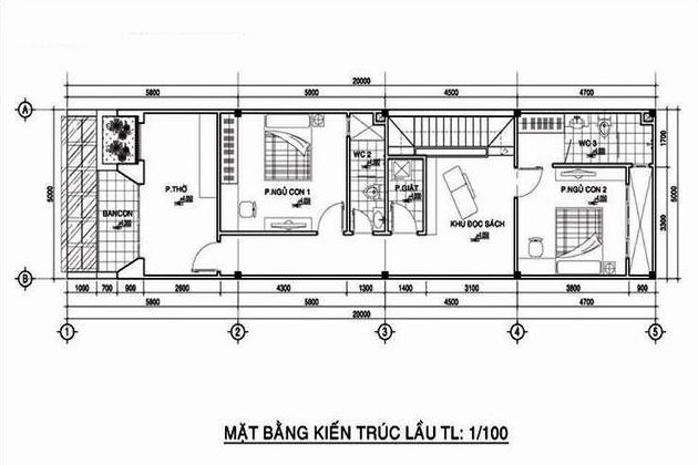 Mặt bằng tầng 2