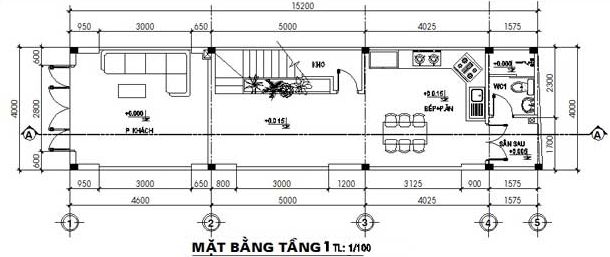 Mặt bằng tầng 1