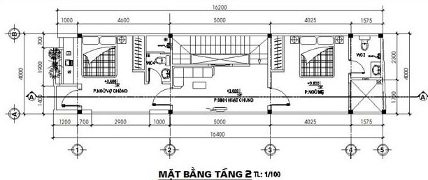 Mặt bằng tầng 2