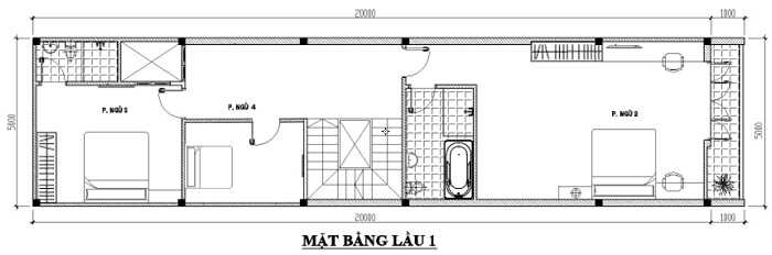 Nhà ống mái thái 5m 30