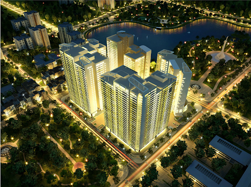 
Tổng thể dự án Bất động sản Mandarin Garden vào ban đêm
