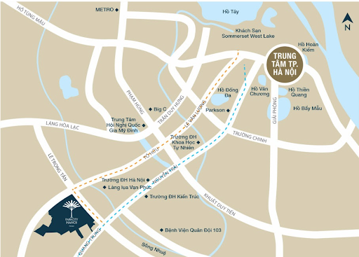 
Vị trí dự án ParkCity Hà Nội
