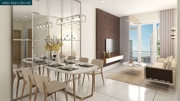 
Mẫu phòng khách số 2 căn hộ dự án Viva Plaza
