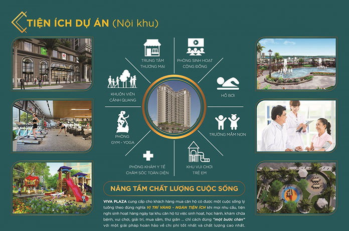 
Sơ đồ tiện ích nội khu dự án Viva Plaza
