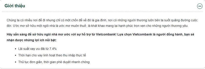 
Mức lãi suất hấp dẫn của VCB chỉ từ 7,4%/năm - Ảnh trên trang chính thức của Vietcombank
