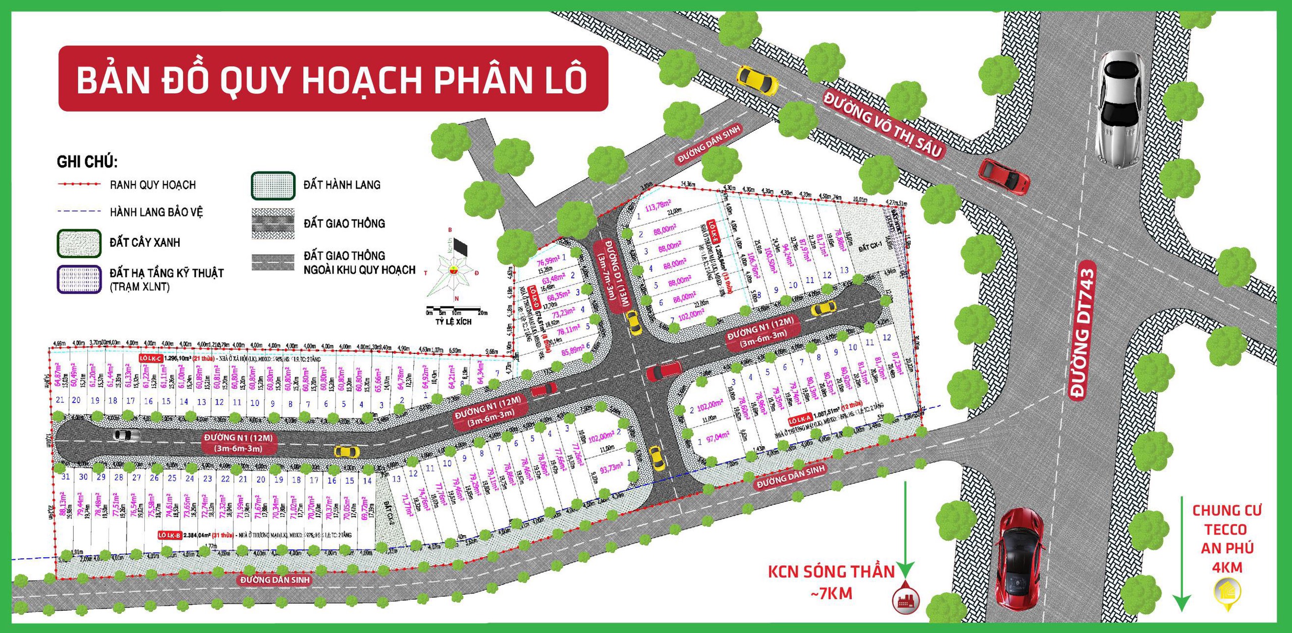 
Phân lô với nhiều ưu thế cho vị trí của Hoàng Tiến Central
