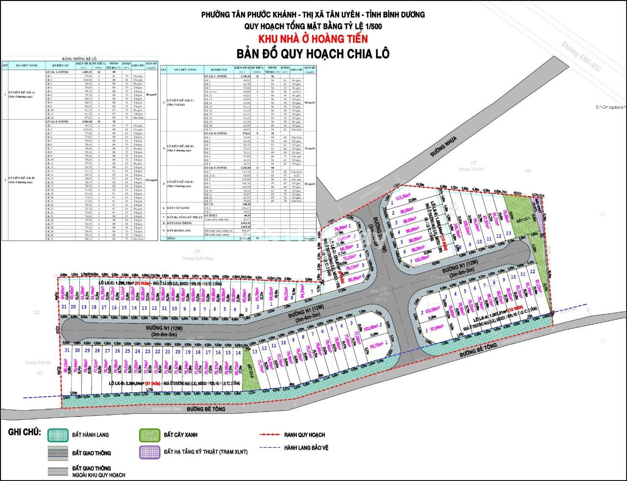 
2 mặt tiền trên mặt bằng phân lô siêu đẹp của dự án
