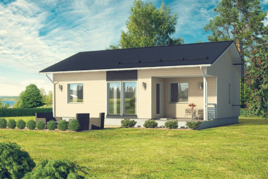 
Một sân vườn rộng lớn với cỏ cây xanh tươi bao quanh không gian sống
