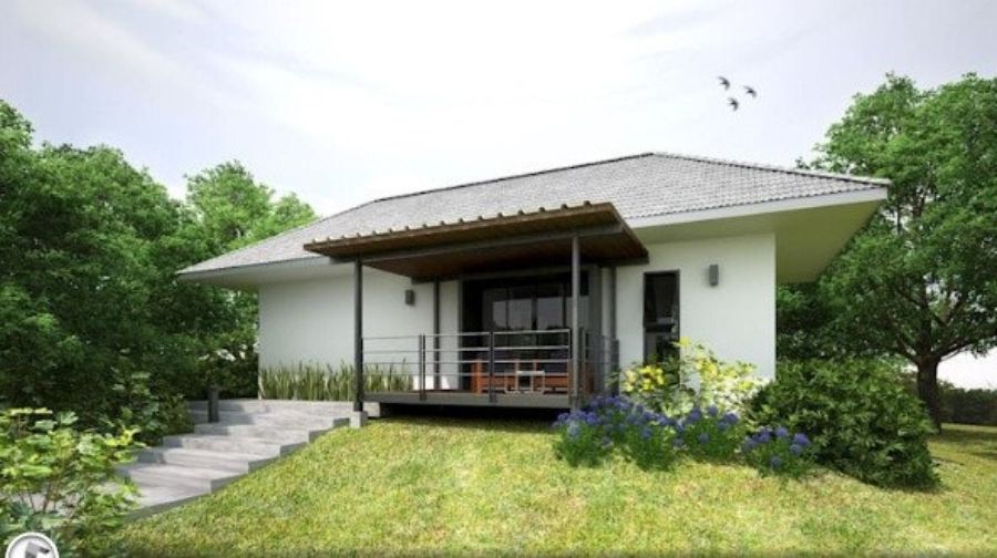 
Ngôi nhà được bao quanh là thiên nhiên trong lành, cây cối tốt tươi
