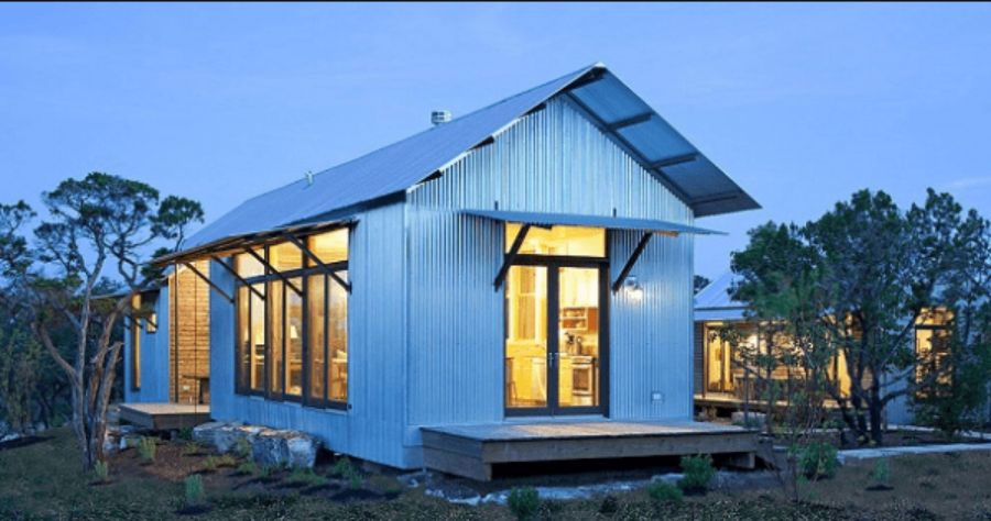 
Phối cảnh nhà tiền chế 2 mái ở miền Tây
