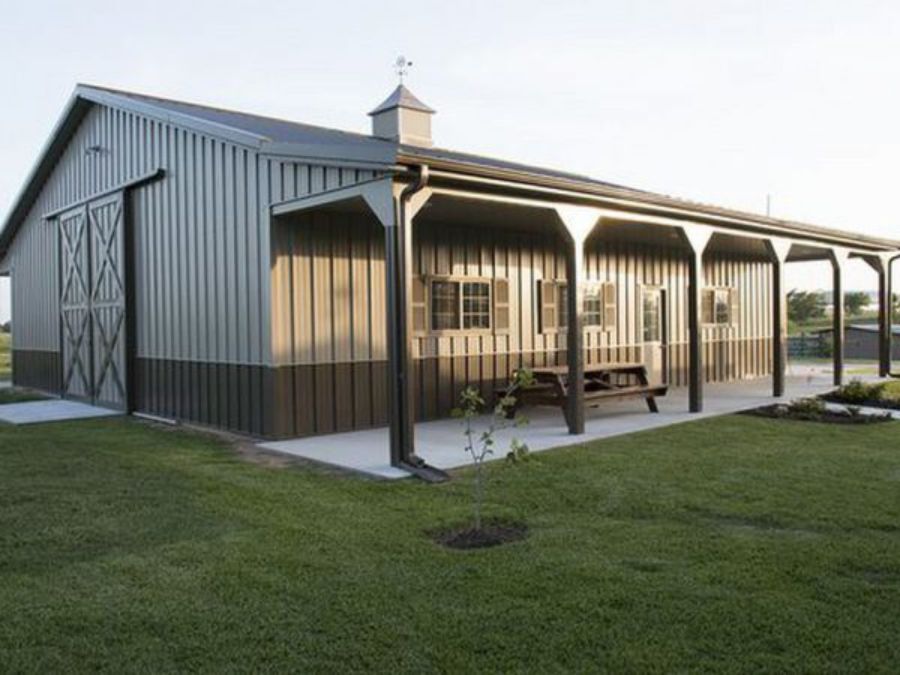 
Chất liệu thép là chủ đạo cho công trình nhà tiền chế này
