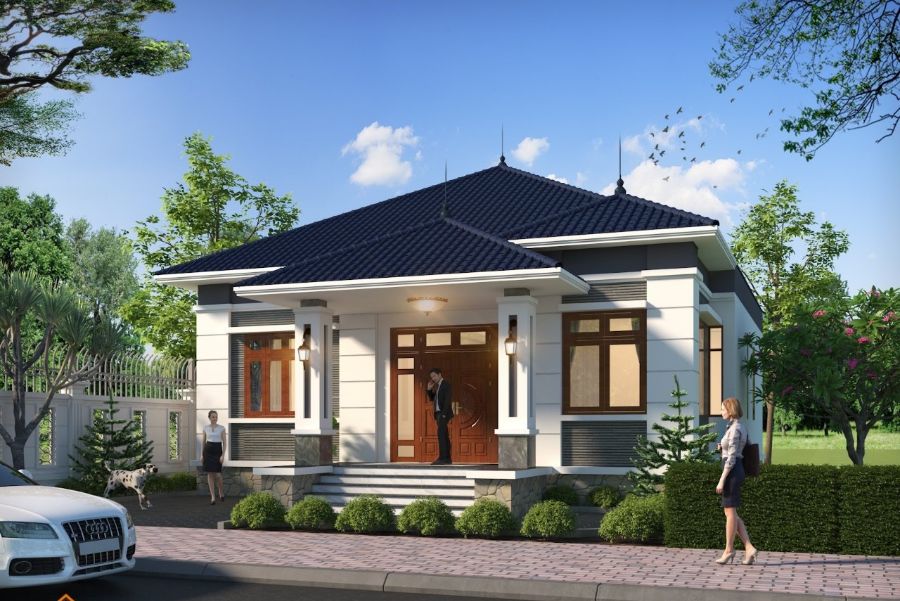 



Các hình khối được kiến trúc sư hợp nhất lại thành 1 thể tương đồng

