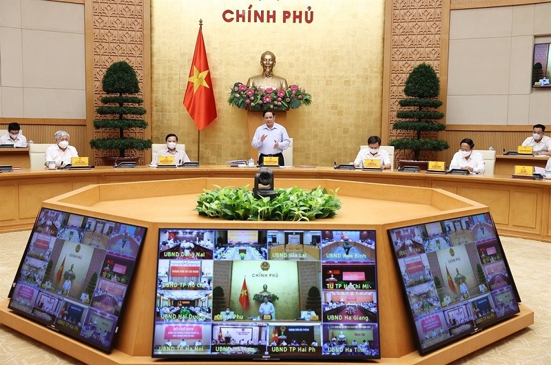 
Thủ tướng Chính phủ Phạm Minh Chính chủ trì tuyến toàn quốc về phòng, chống dịch Covid-19.
