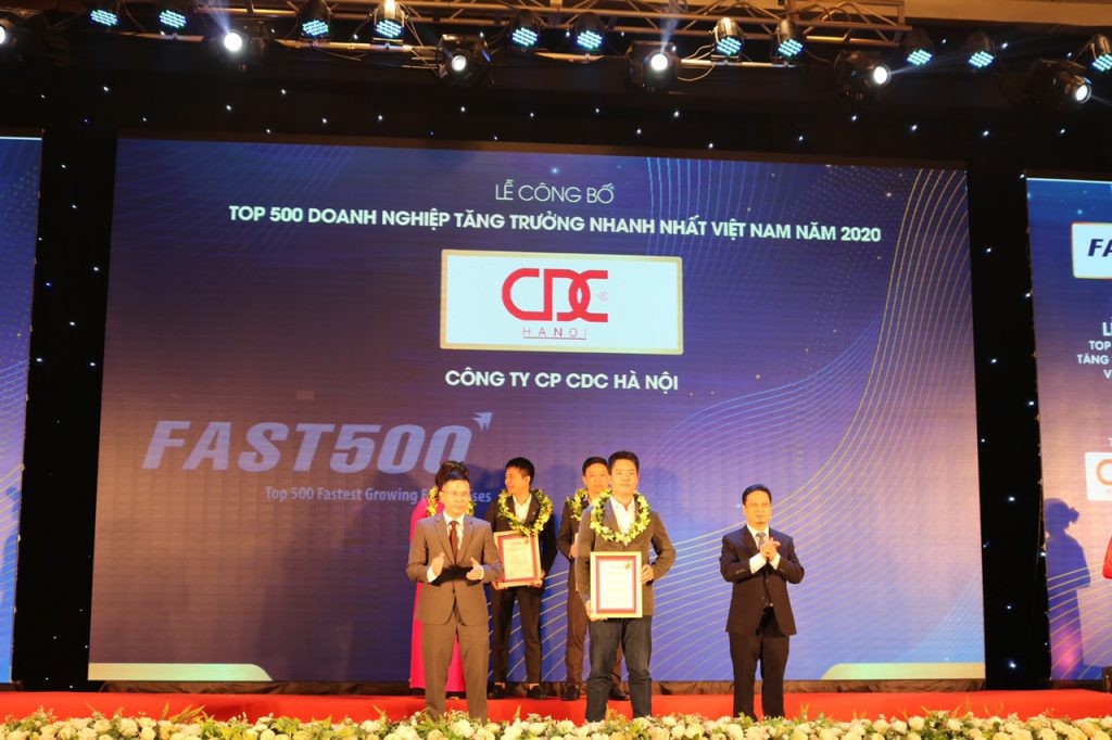 
Công ty cổ phần CDC Hà Nội nằm trong top 500 doanh nghiệp tăng trưởng nhanh nhất Việt Nam năm 2020
