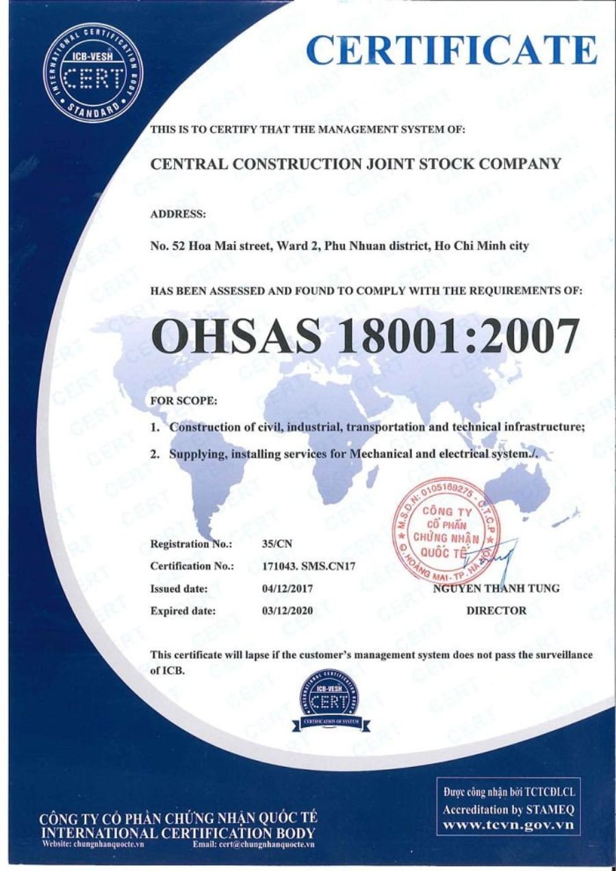 

&nbsp;Những sản phẩm của Central đều được đánh giá cao theo tiêu chuẩn ISO đưa ra
