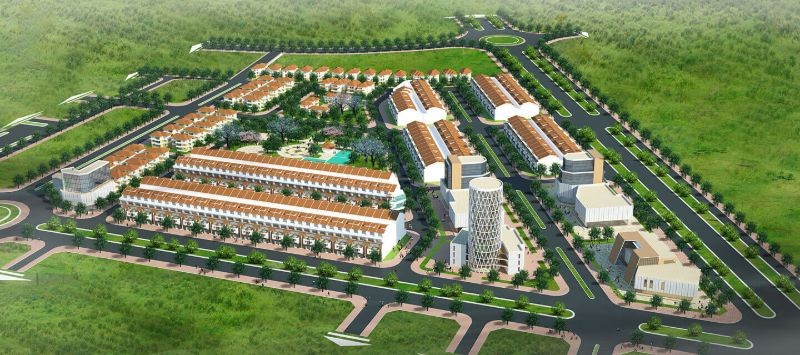 Phối cảnh khu đô thị dịch vụ- thương mại Long Hội tại Bến Lức do TDH đầu tư