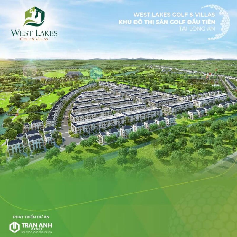 
Phối cảnh dự án West Lakes Golf &amp; Villas tại Long An do Trần Anh Group làm chủ đầu tư
