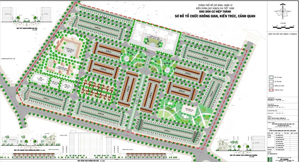 
Bản vẽ chi tiết của khu dân cư Hiệp Thành trước khi hoàn thành
